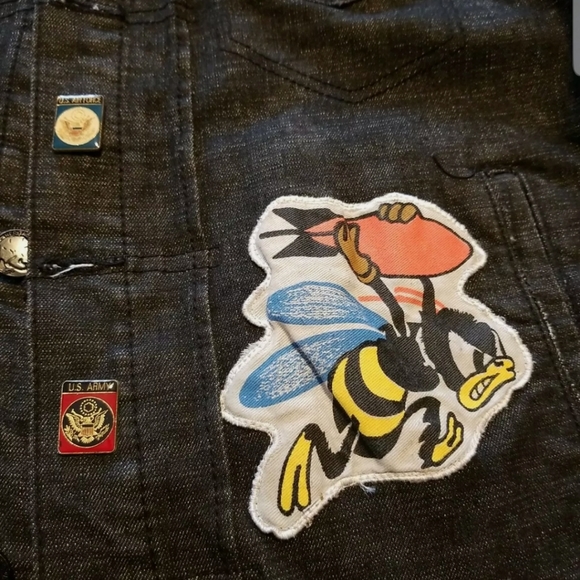 Heritage America Denim Vest Army Navy Marines Air - Picture 5 of 11